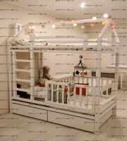 Кровать двухъярусная домик Малинка №10