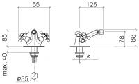 Dornbracht Madison смеситель для биде 24510360 схема 1