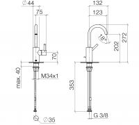 Dornbracht Meta смеситель для раковины 33525661 схема 1