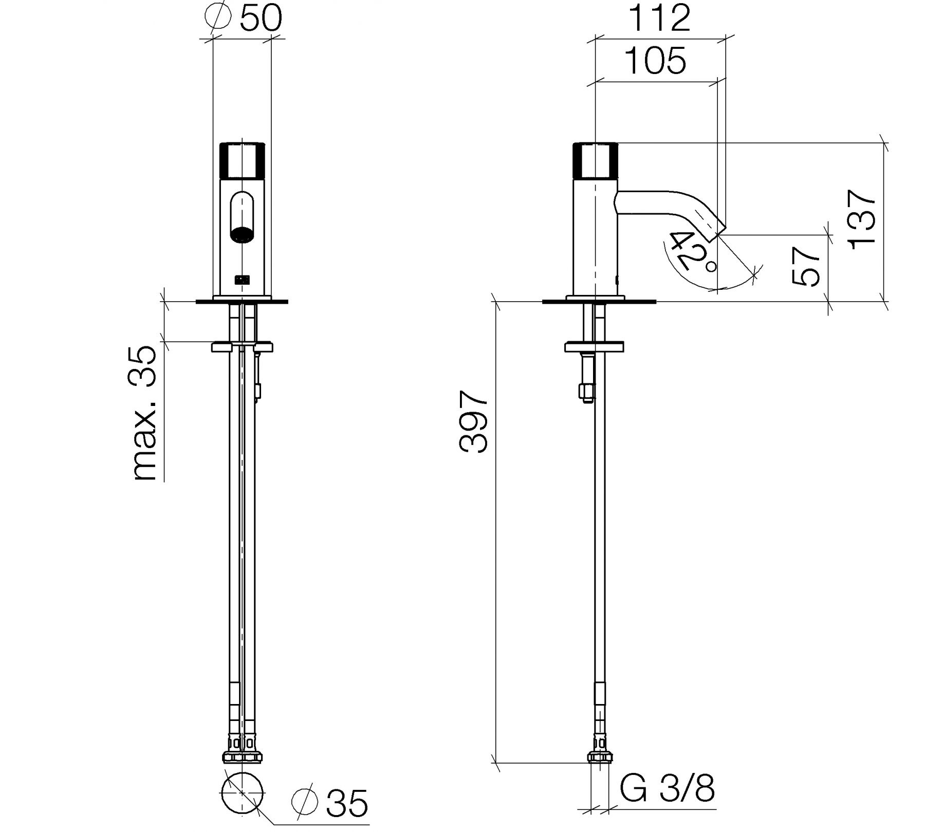 Dornbracht Meta смеситель для раковины 33525664 схема 1