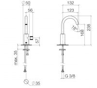 Dornbracht Meta кран для раковины 17500661 схема 1