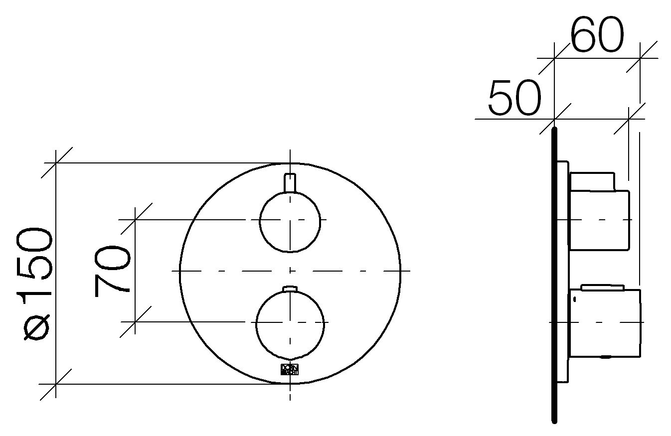 Dornbracht Meta смеситель для душа 36425970 схема 1