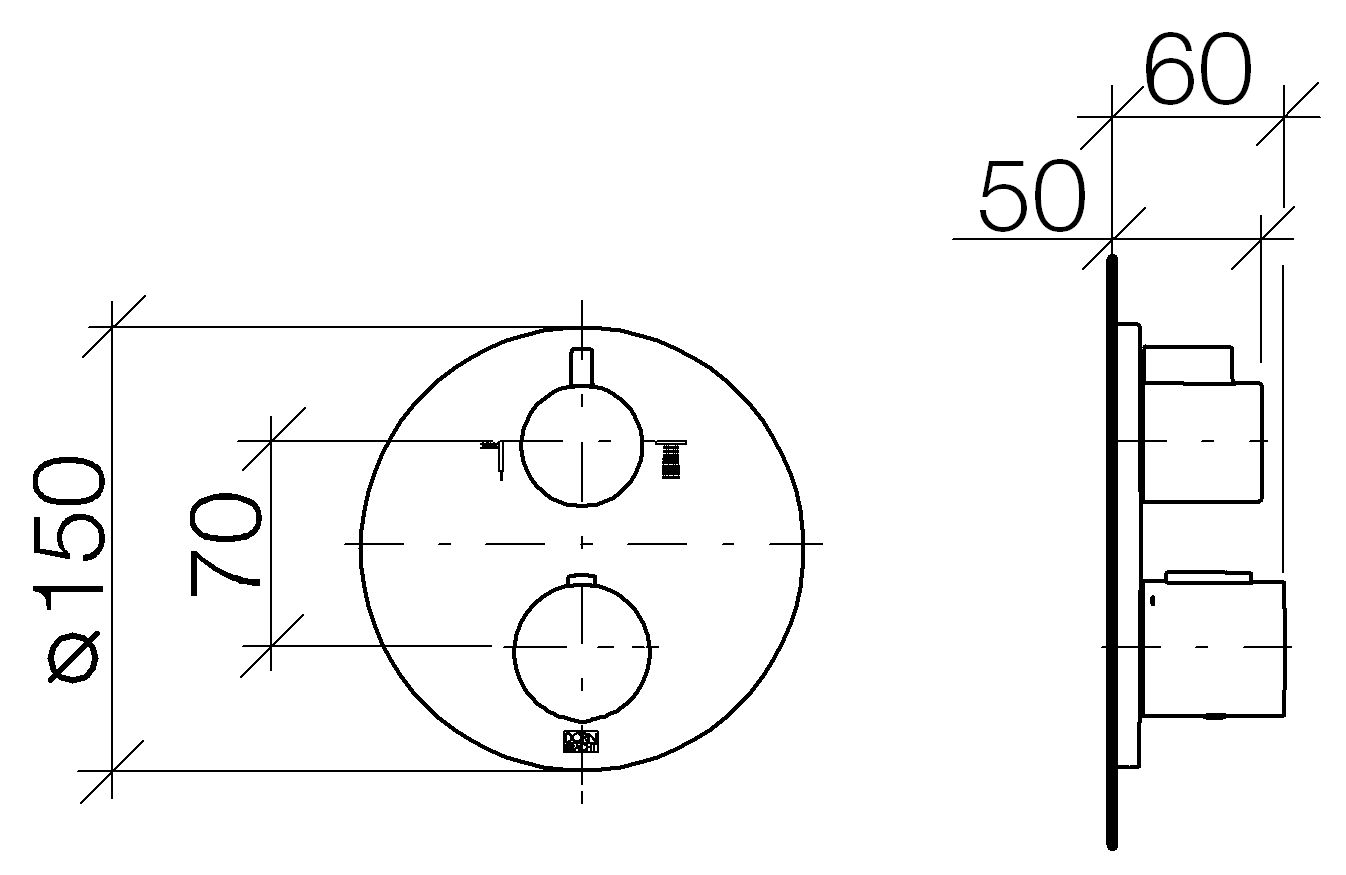 Dornbracht Meta смеситель для ванны/душа 36426970 схема 1