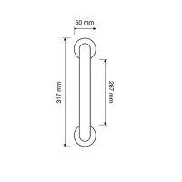Ручка-скоба Linea Cali Havana 1090  MN. Длина 317 мм. схема