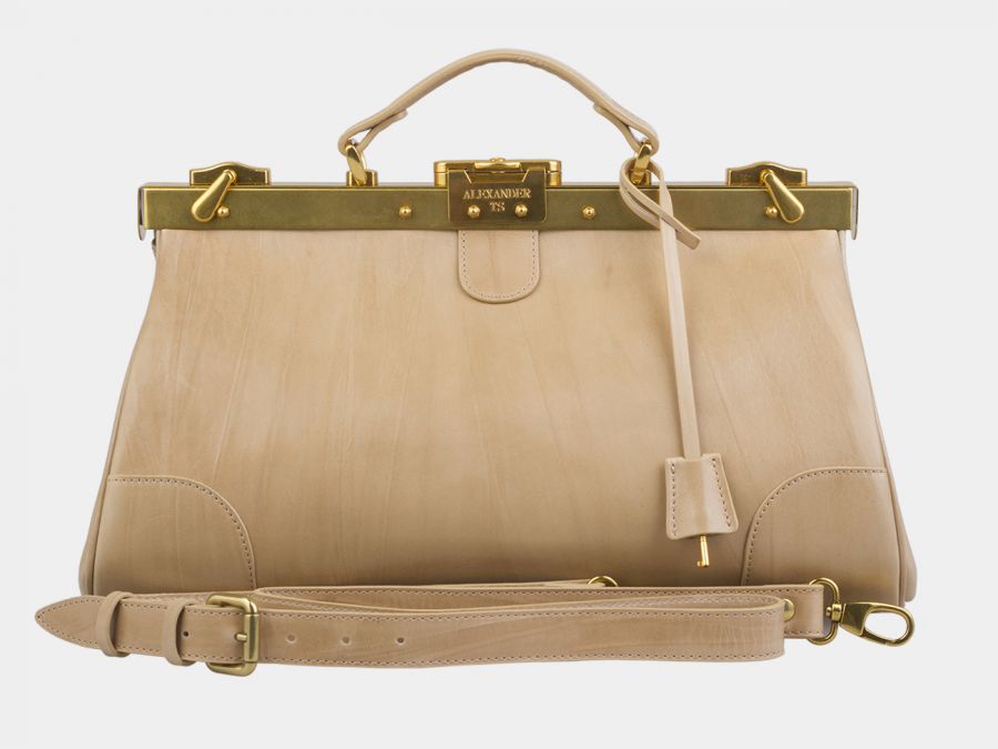 Кожаный саквояж Alexander-TS «SW14 Beige»