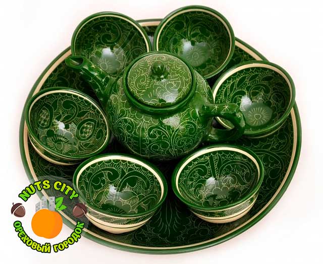 набор чайный сервиз "Зеленый Сад"