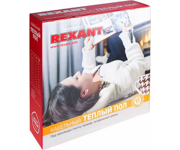 Теплый пол REXANT Standard RND -40-600 (600Вт/40м/ S обогрева, м2: 3,7-5,0) (двух жильный)