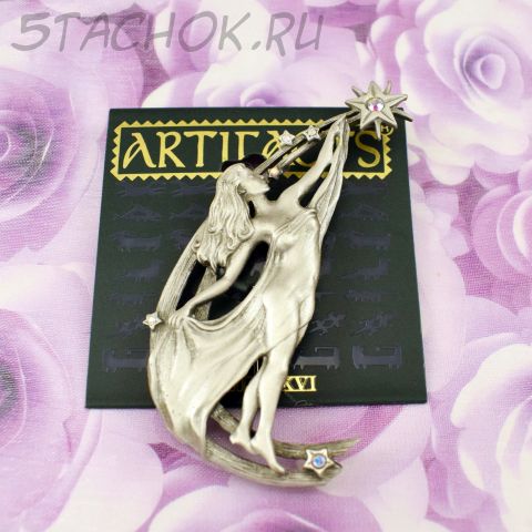 Брошь "Девушка и звезды" (JJ, США)