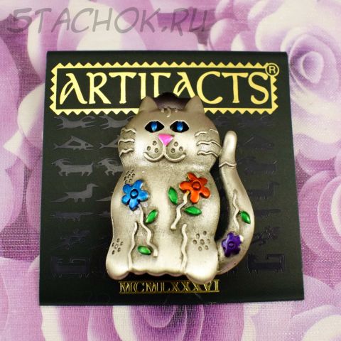 Брошь "Кошка-праздник" (JJ США)