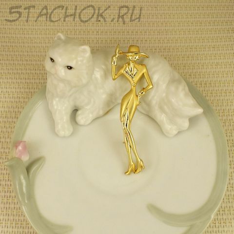 Брошь "Дама в шляпе" (AJC США)