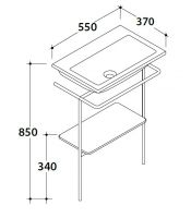 Globo Stockholm мебель под раковину LAST055CR 55х37 схема 1 Globo Stockholm мебель под раковину LAST055CR 55х37 схема 1