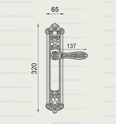 Ручка на планке DND Fiorenza 520 PS (Martinelli)