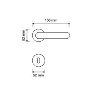 Ручка Linea Cali  Komfort 1455 RO 019. схема