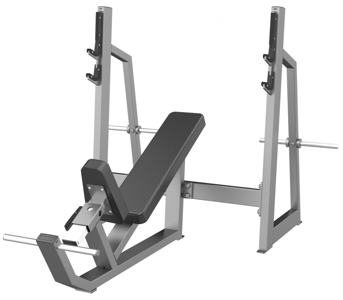 E-3042 Скамья-стойка для жима под углом вверх (Olympic Bench Incline)