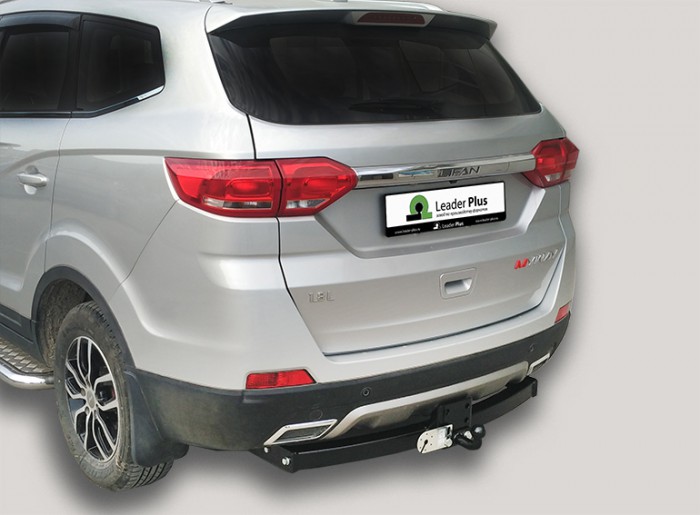 Фаркоп Лидер Плюс для Lifan Myway 2016- без выреза бампера. Нагрузки 1200/50 кг (без электрики в комплекте)