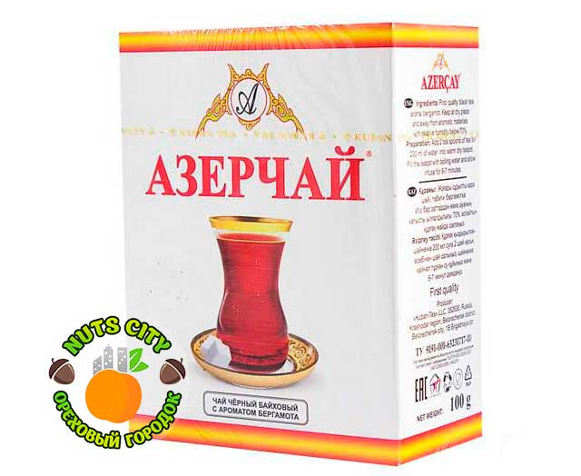 Азерчай черный с ароматом бергамота 100гр