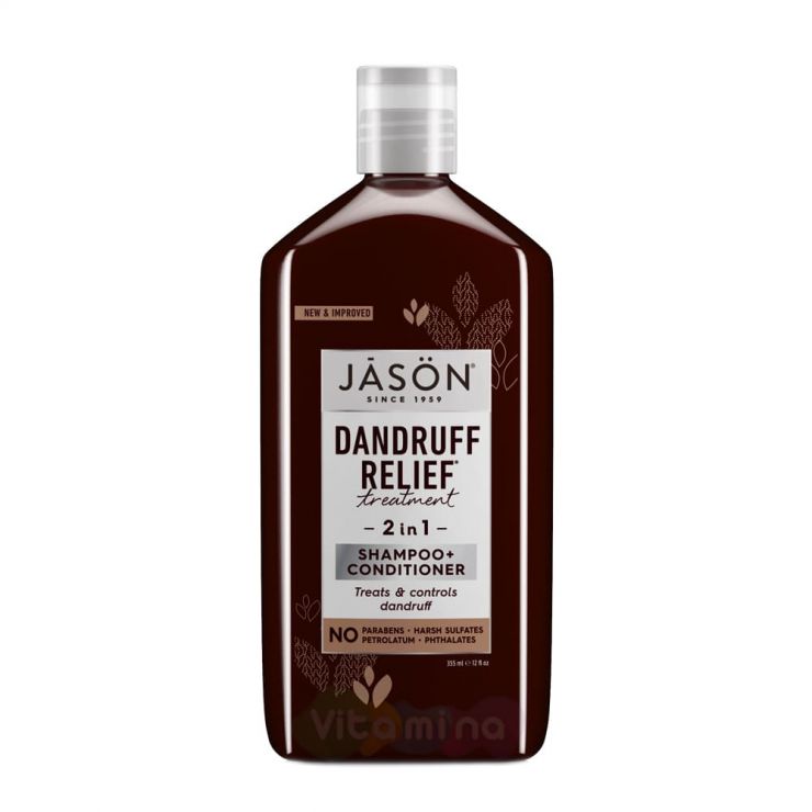 Jason Шампунь + Кондиционер от перхоти Dandruff Relief Shampoo + Conditioner, 2 in 1, 355 мл