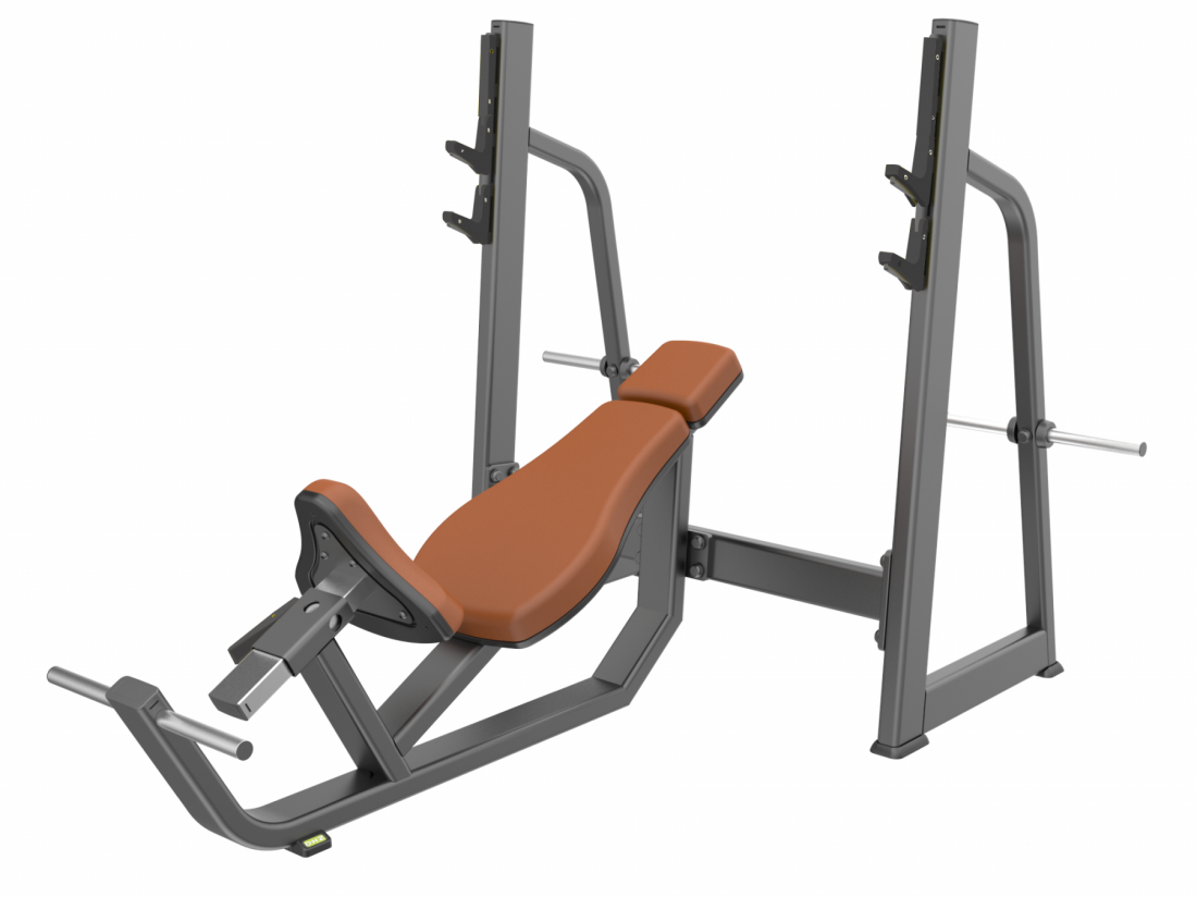 E-1042В Скамья-стойка для жима под углом вверх (Olympic Bench Incline)