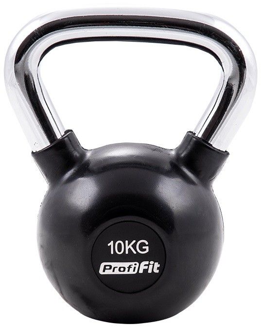 Гиря обрезиненная с хромированной ручкой PROFI-FIT, 10 кг