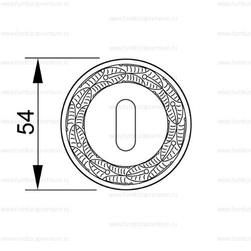 Накладка на межкомнатный замок Mestre 0BC065