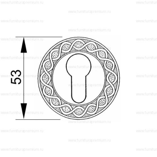 Накладка на замок с цилиндром Mestre 0EY070