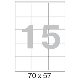 73625 Этикетки самоклеящиеся Pro Mega label белые 70х57 мм /15 штук на листе А4, 100 листов