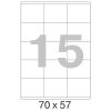 73625 Этикетки самоклеящиеся Pro Mega label белые 70х57 мм /15 штук на листе А4, 100 листов