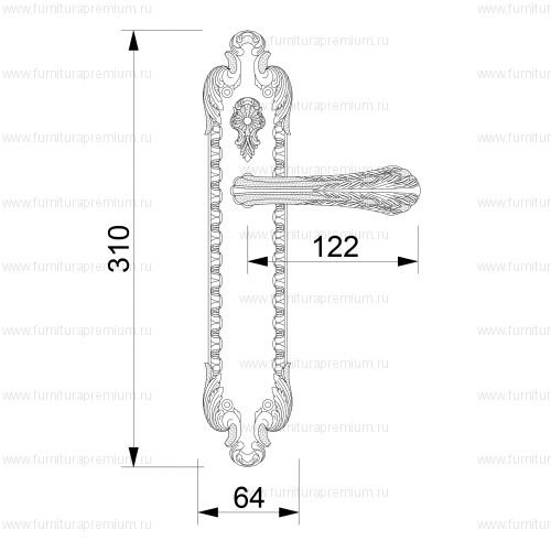 Ручка на планке Mestre 0A2824