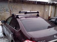 Универсальный багажник на крышу Nissan Teana J32 2008-14 - D-Lux 1, крыловидные дуги