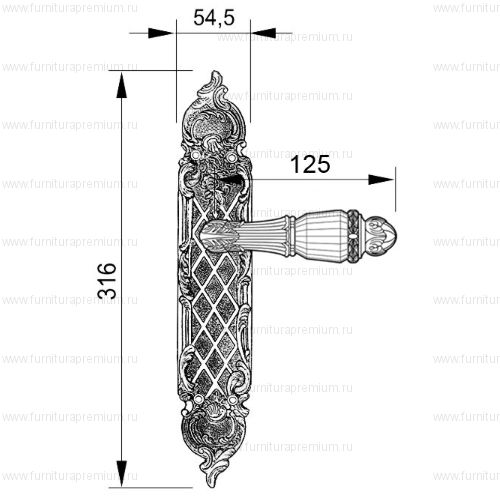 Ручка на планке Mestre 0A1741.B