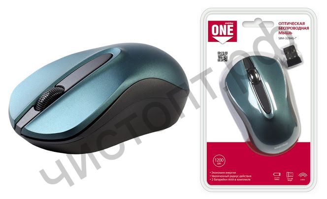 Мышь беспроводн. Smartbuy ONE 329AG-B синяя (SBM-329AG-B)