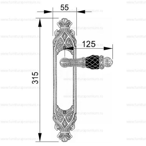 Ручка на планке Mestre 0A3541.N
