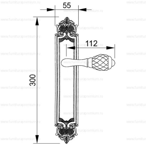 Ручка на планке Mestre 0A3840