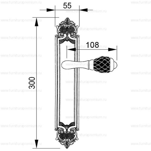 Ручка на планке Mestre 0A3840.N