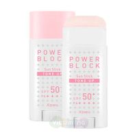 A'Pieu Осветляющий солнцезащитный стик Power Block Tone Up Sun Stick Pink SPF50+/PA++++, 15 мл