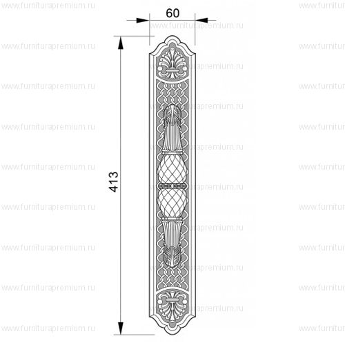Ручка-скоба Mestre 0M3005.S. Длина 413 мм
