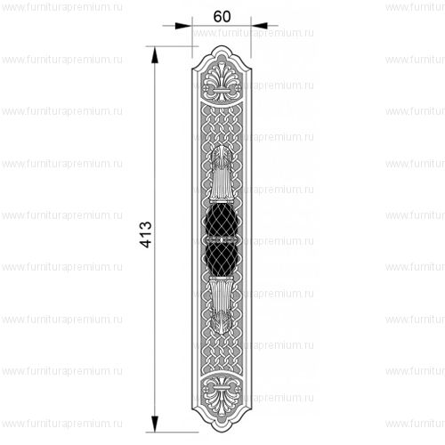 Ручка-скоба Mestre 0M3005.SN. Длина 413 мм