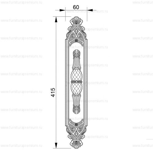 Ручка-скоба Mestre 0M3405.S. Длина 415 мм