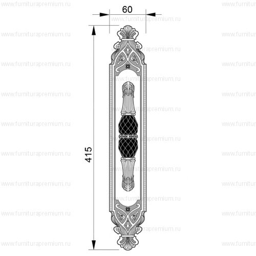 Ручка-скоба Mestre 0M3405.SN. Длина 415 мм