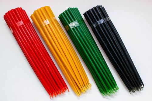 Свеча восковая  черная 160 мм х 5,4 мм. № 120