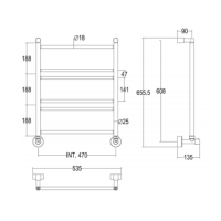 Водяной полотенцесушитель Margaroli Mini 3-486 схема 1