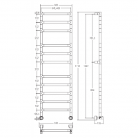 Хромированный полотенцесушитель-радиатор для ванной Margaroli Sereno 4-484/11 схема 1