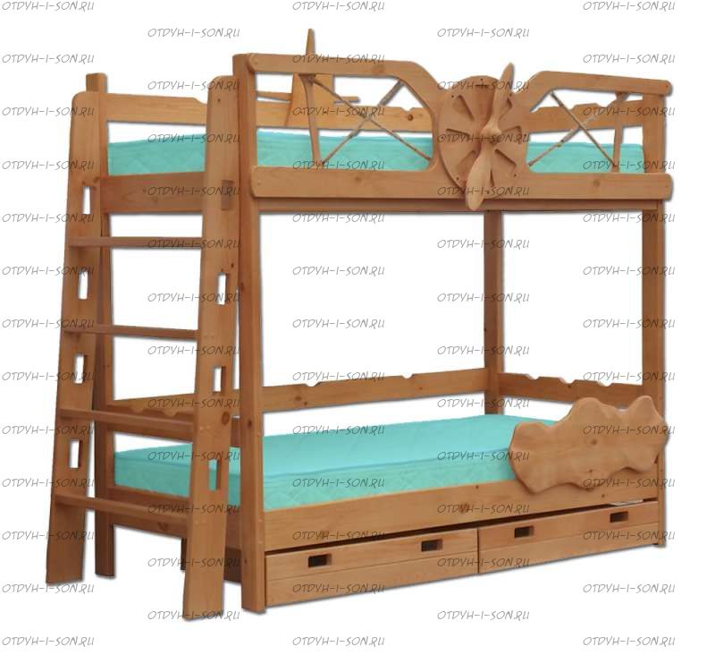 Кровать двухъярусная Самолет