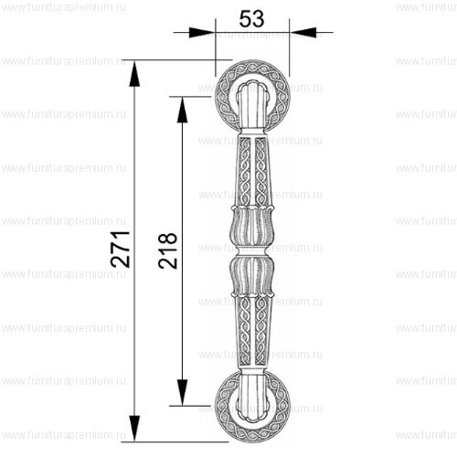 Ручка-скоба Mestre 0N7002. Длина 271 мм