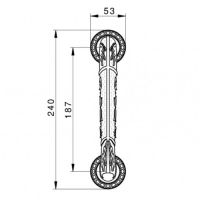 Ручка-скоба Mestre 0N7003. Длина 240 мм. схема