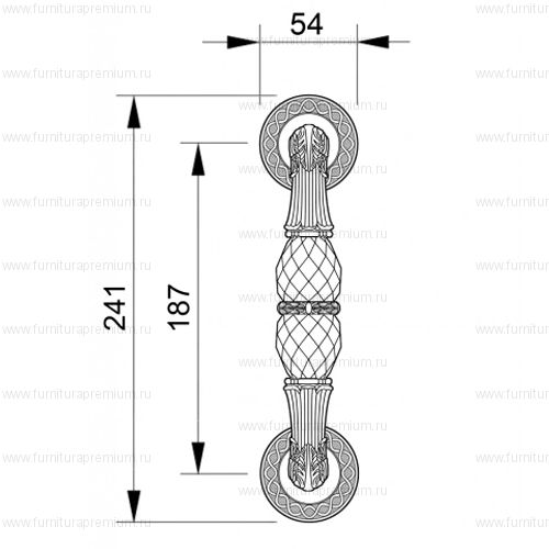 Ручка-скоба Mestre 0N7005.S. Длина 241 мм