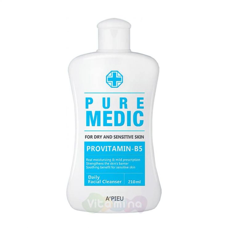 A'Pieu Ежедневный гель для умывания чувствительной кожи Puremedic Daily Facial Cleanser, 210 мл