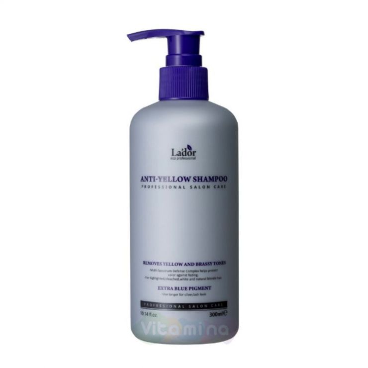 La'dor Оттеночный шампунь для устранения желтизны Anti Yellow Shampoo, 300 мл