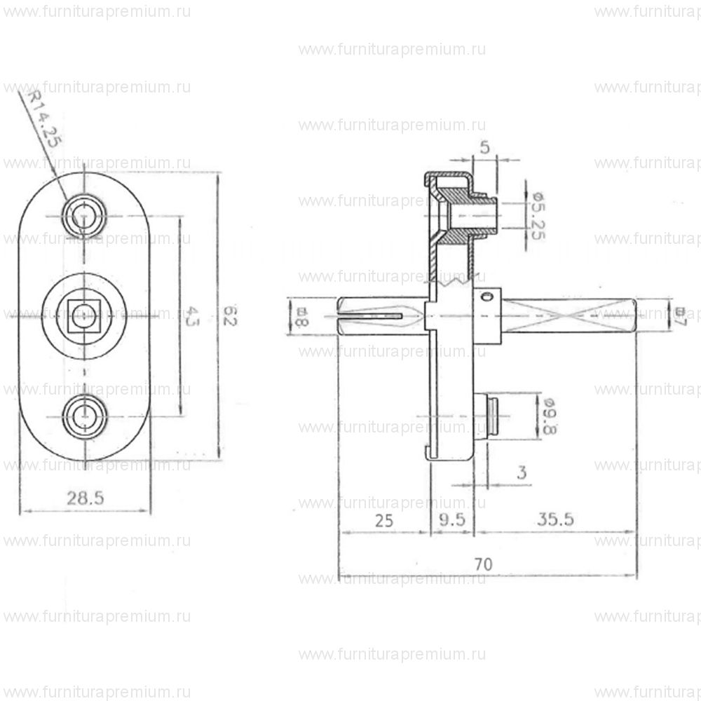 Оконная ручка Mestre 0V0730  DK