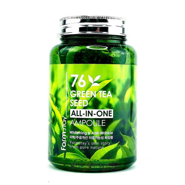 FarmStay Многофункциональная сыворотка с семенами зеленого чая 76 Green Tea Seed All-in-One Ampoule, 250 мл